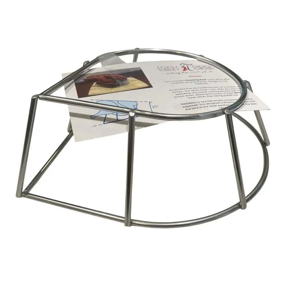 Topsy Turkey Choice Chicken ROASTING POULTRY Frame Rack Smoker Bbq